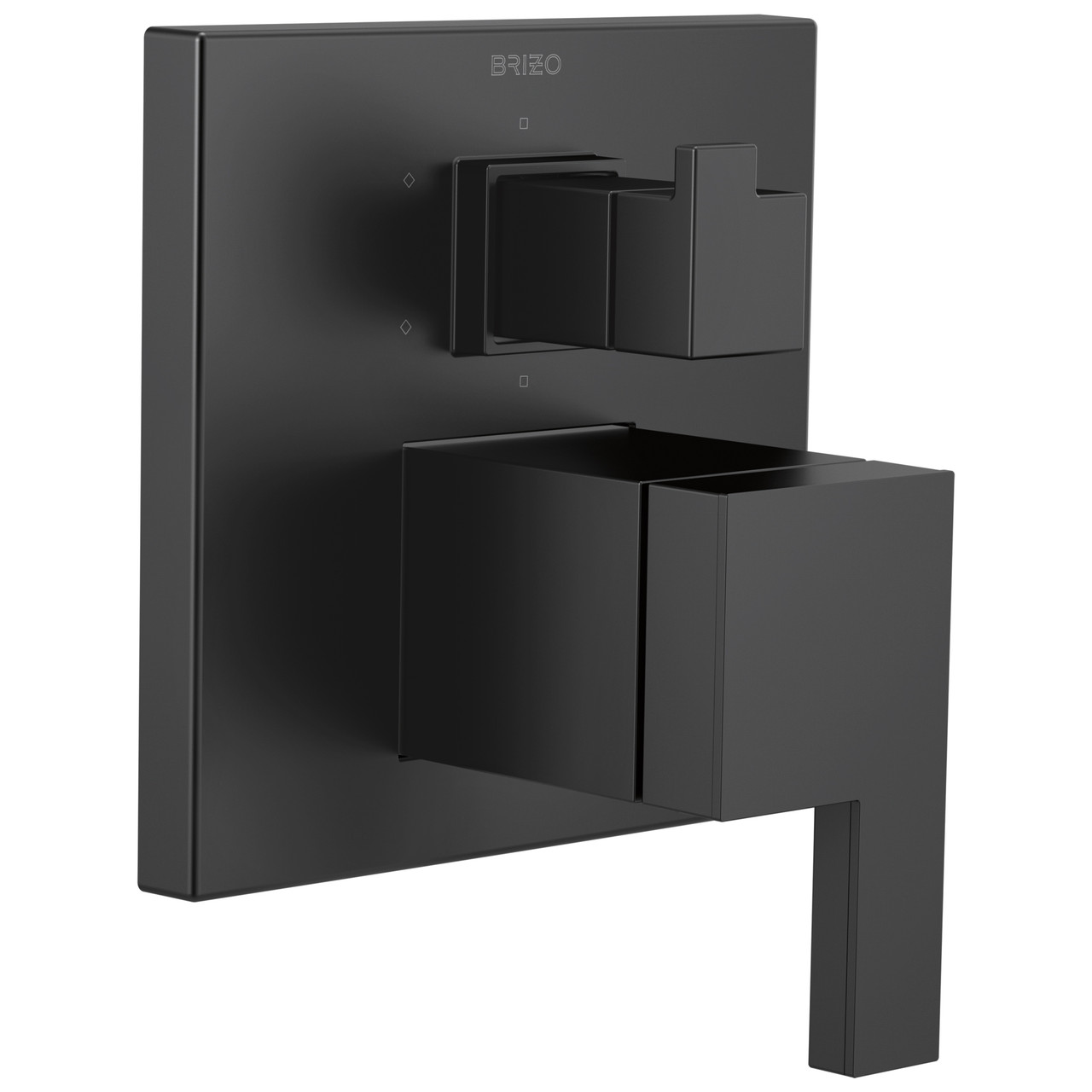 Pressure Balance Valve with Integrated 6-Function Diverter Trim in Matte Black