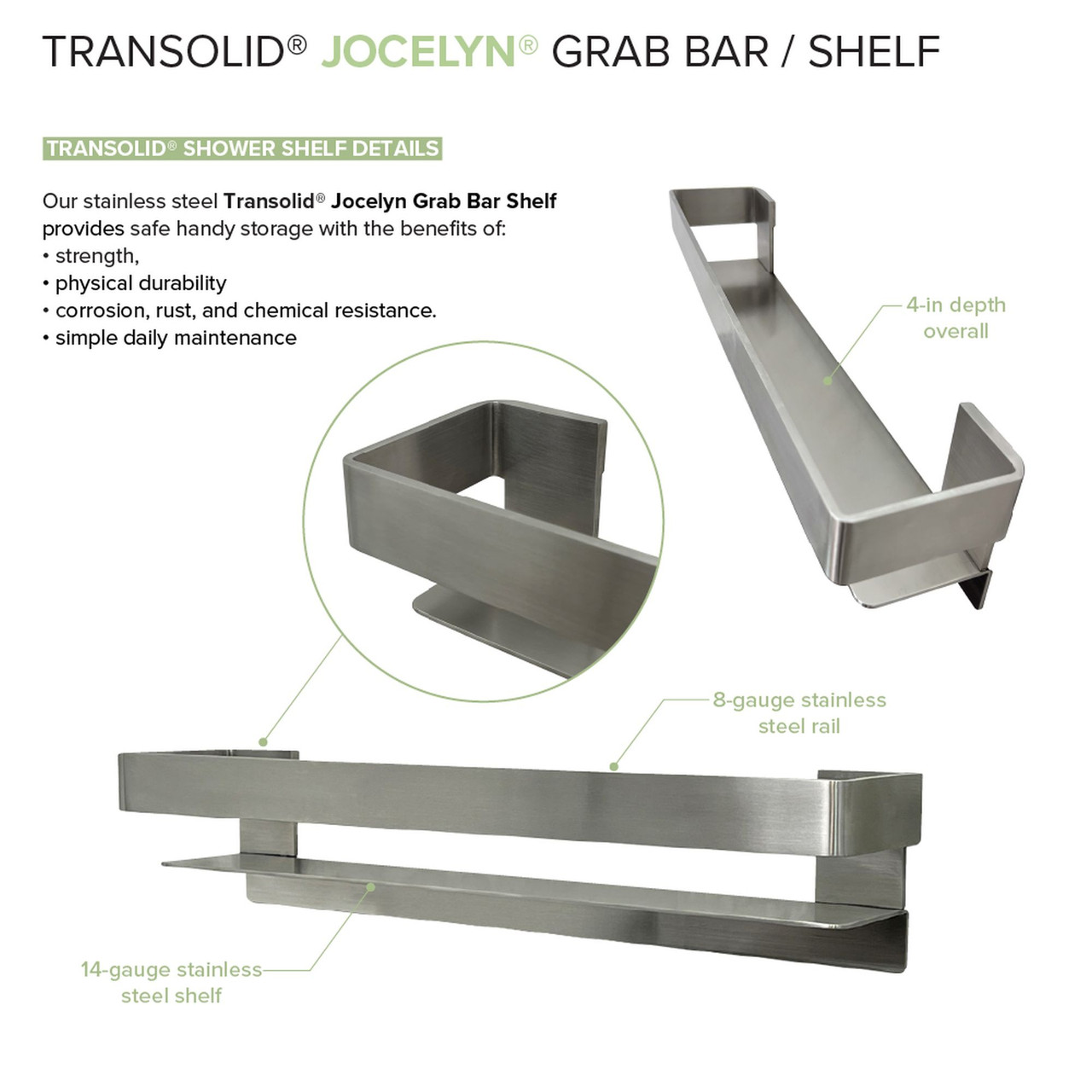 Transolid TWWCSK603296-KI03GBS Titan 60-in x 32-in x 96-in Walk-In Shower Kit with End Drain, Black Caruso, Brushed Stainless