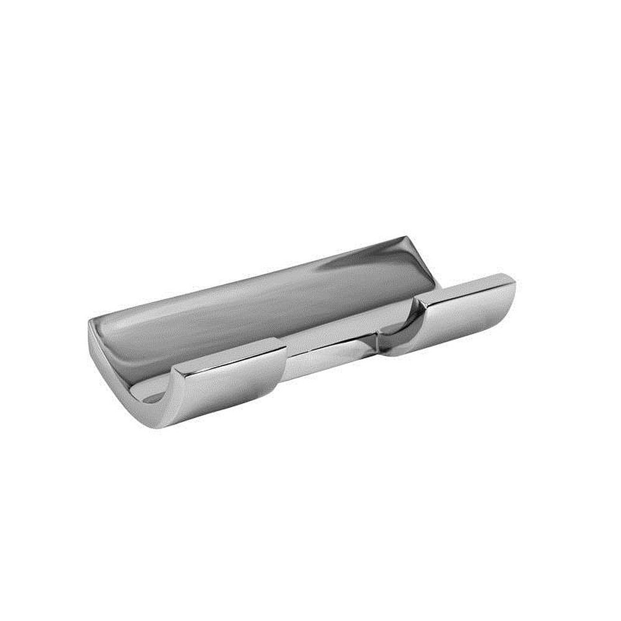 Solid Brass Double Robe Hook in Polished Chrome