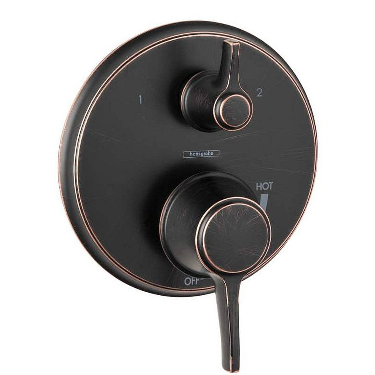 Hansgrohe 04449920 Metris C Pressure Balanced Valve Trim with Integrated Diverter - Less Valve in Rubbed Bronze