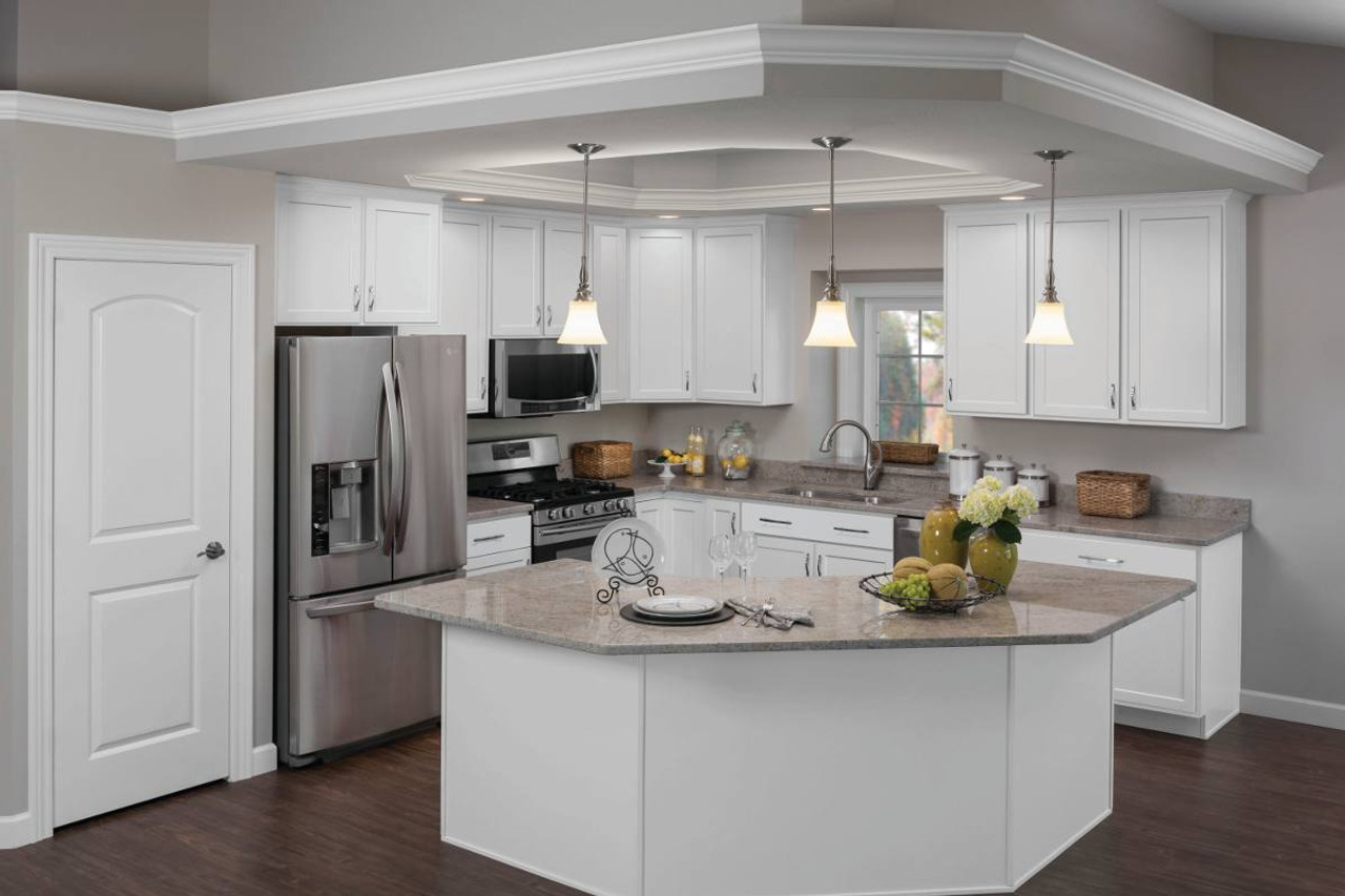 W361824B Butt Door Deep Wall Georgetown Door Maple Wood White Finish