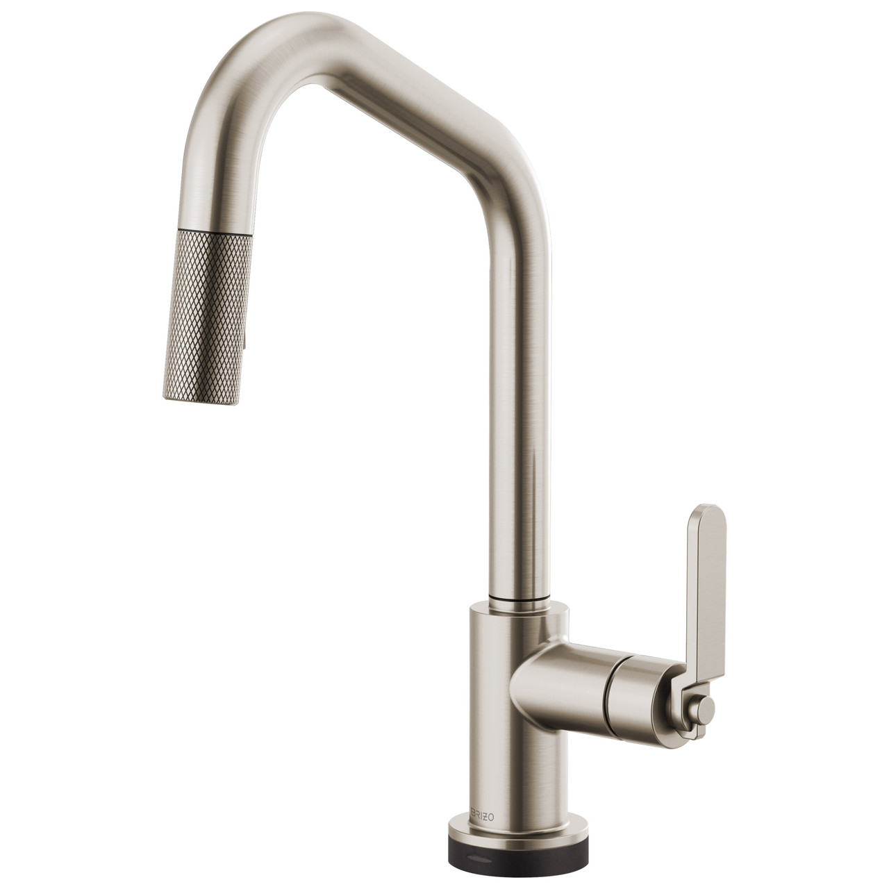 SmartTouch Pull-Down Faucet with Angled Spout and Industrial Handle in Stainless Finish