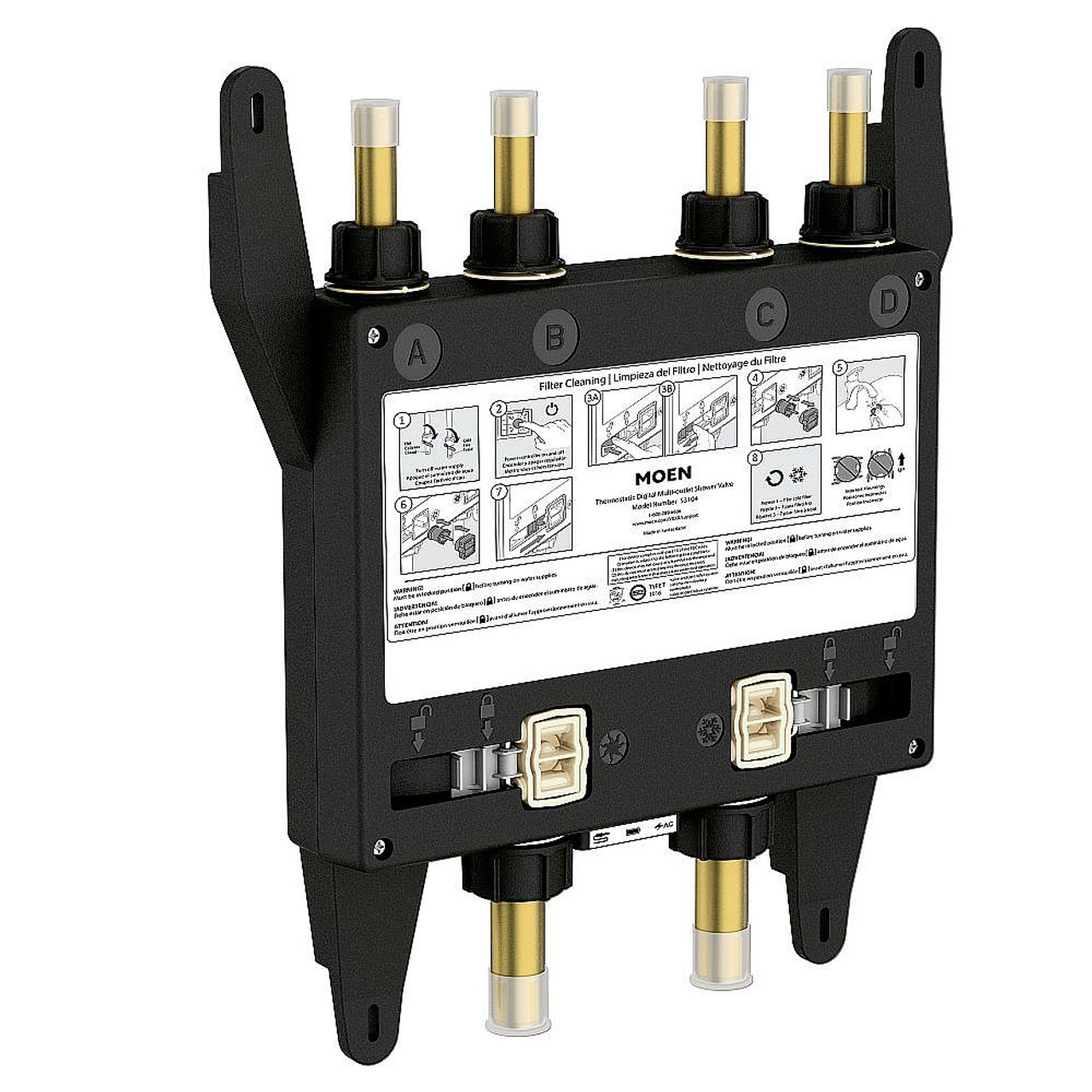 4-Outlet Thermostatic Digital Shower Valve