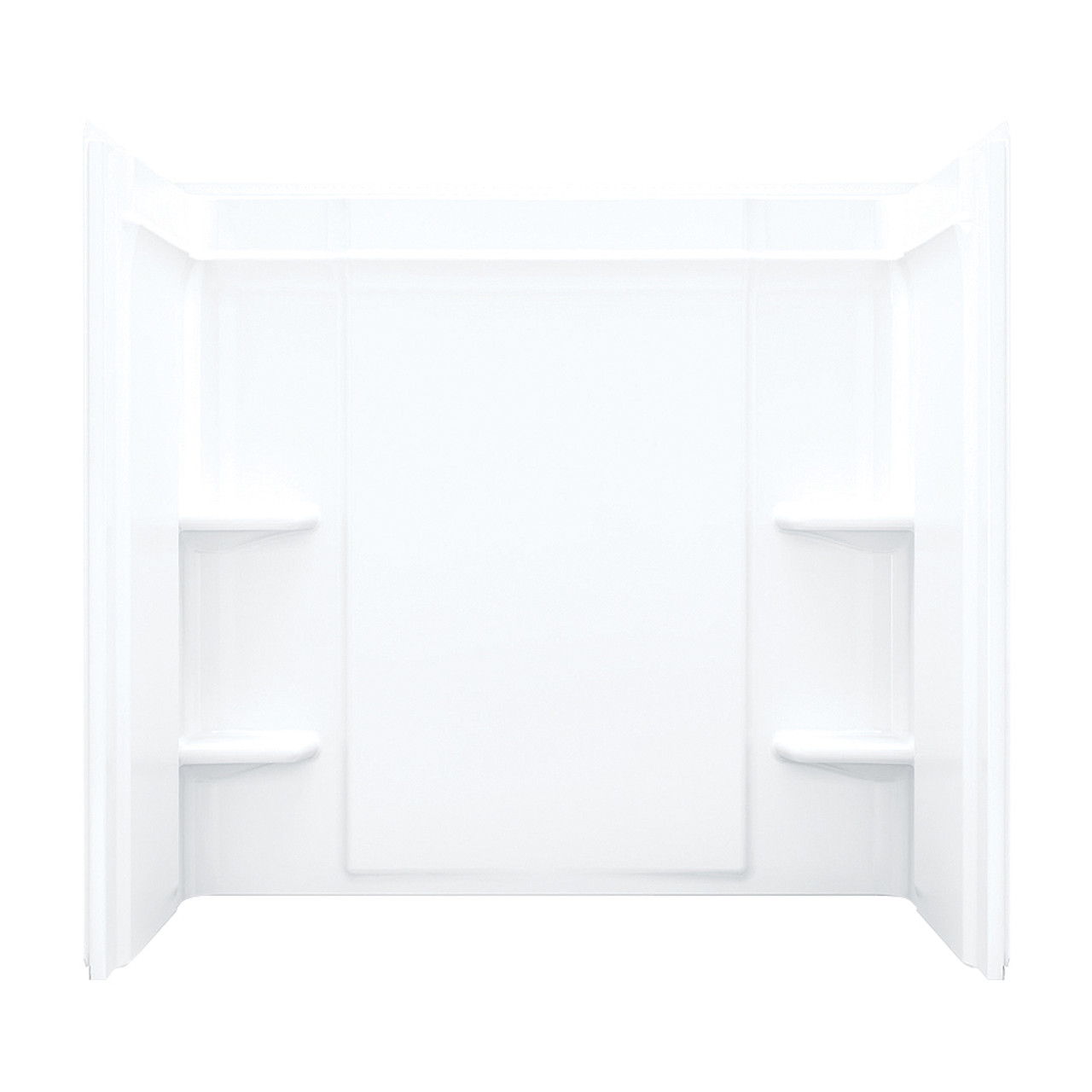 Sterling 7132R-5405SC-0 60-in x 32-in Bathtub, Walls and Door Kit, in White/Chrome with Clear Glass