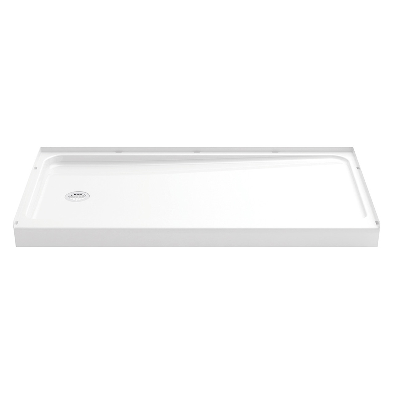 Sterling 7218L-5475SC-B-0 60-in x 32-in Shower Base, Walls and Door Kit, in White/Chrome with Clear Glass