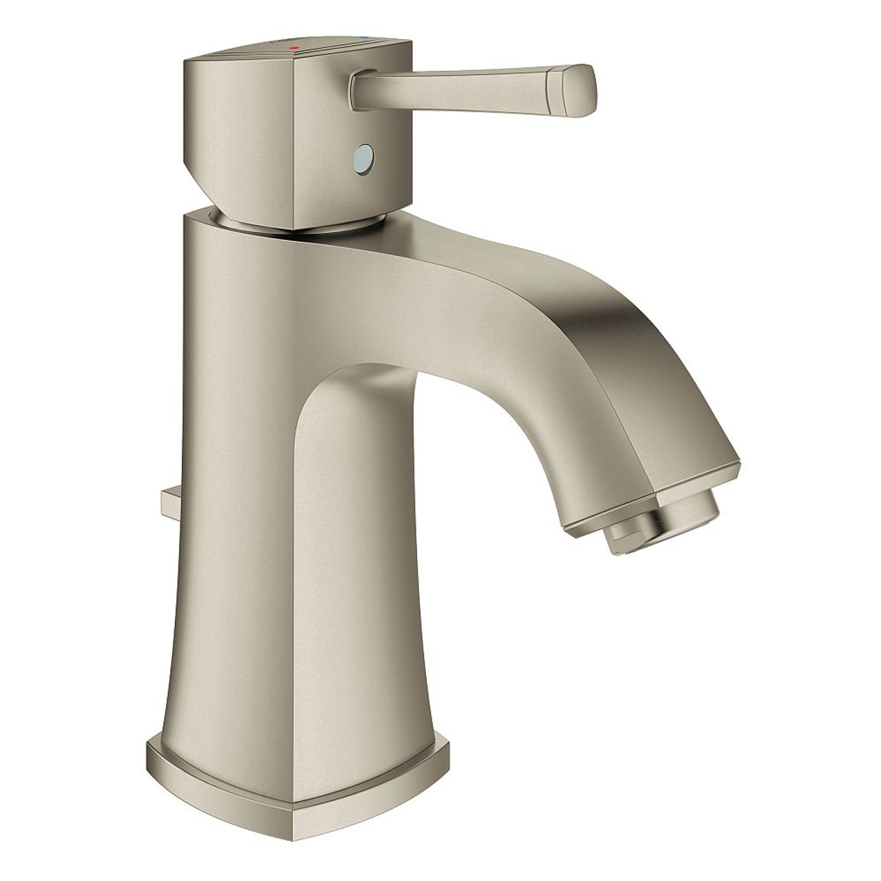 Grohe 23311ENA Grandera Single Hole Single-Handle M-Size Bathroom Faucet with Drain in Brushed Nickel