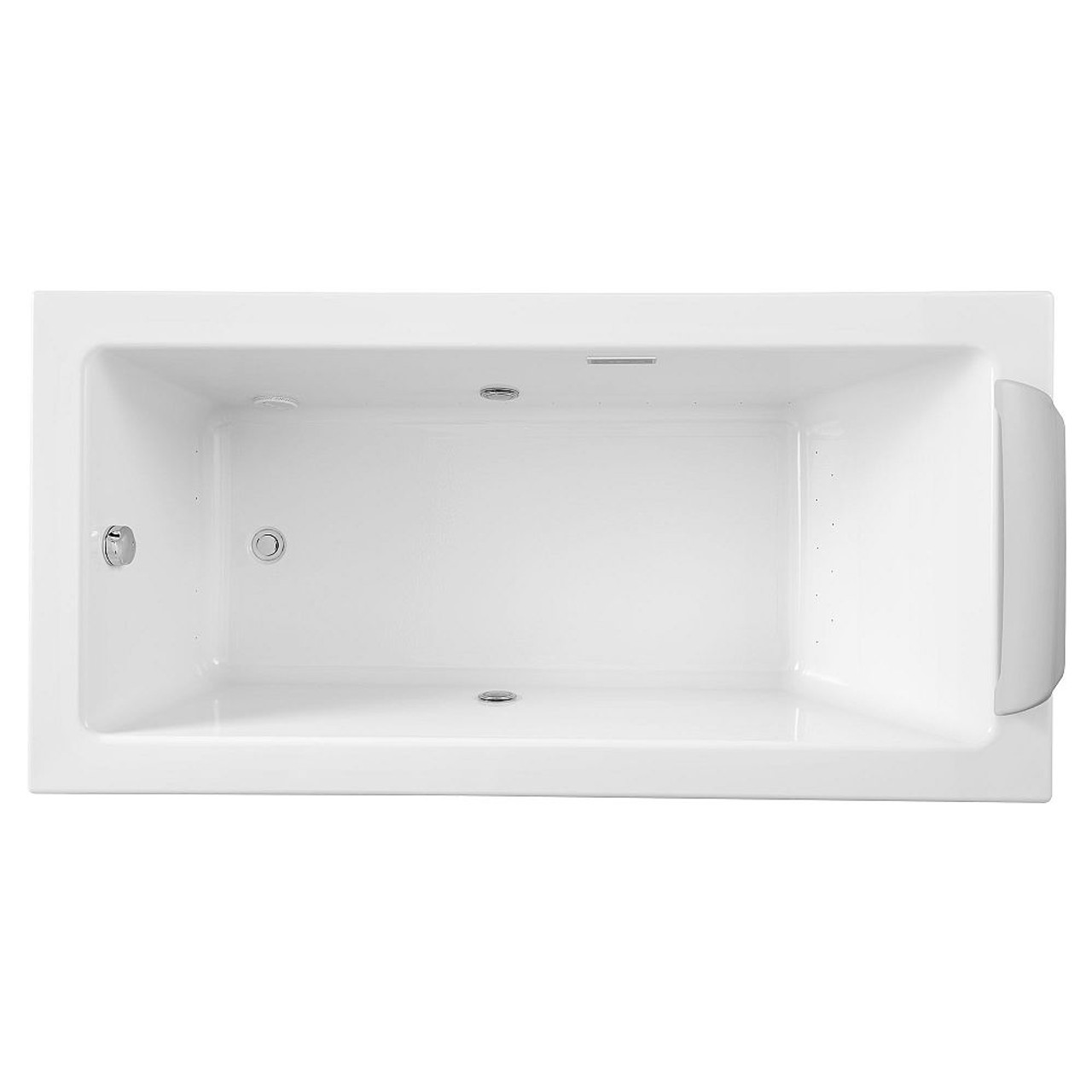 DXV Aqua Moment Drop-in Airbath with Waterfall, in Canvas White