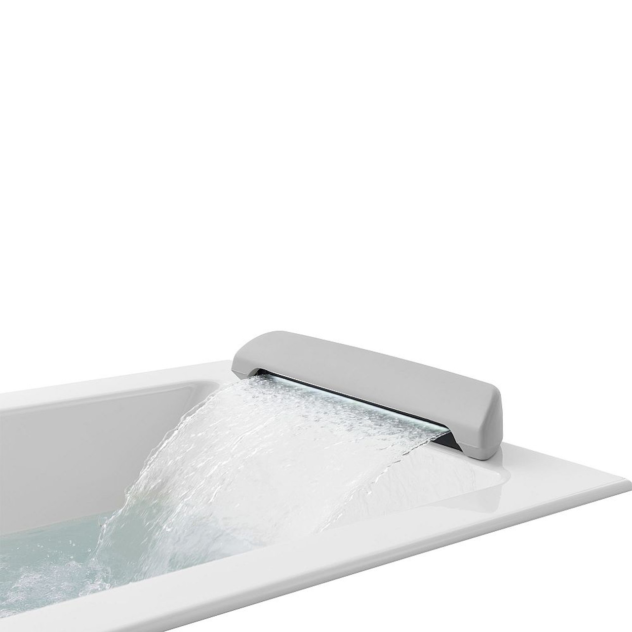 DXV Aqua Moment Drop-in Airbath with Waterfall, in Canvas White