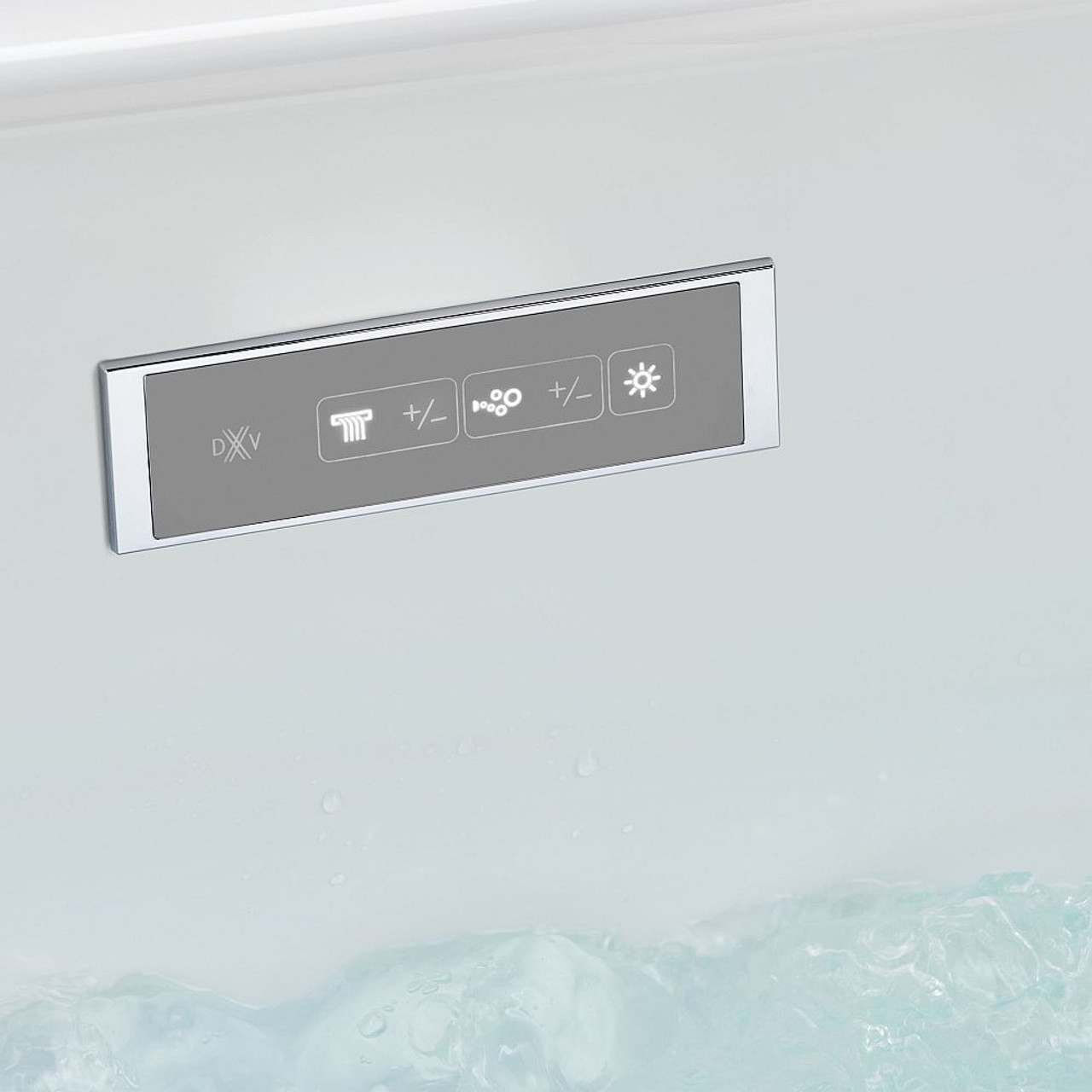 DXV Aqua Moment Drop-in Airbath with Waterfall, in Canvas White