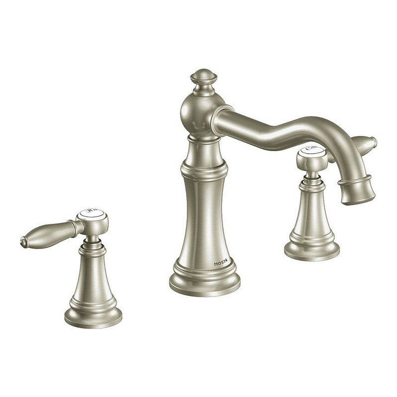 Deck Mounted Tub Filler in Brushed Nickel