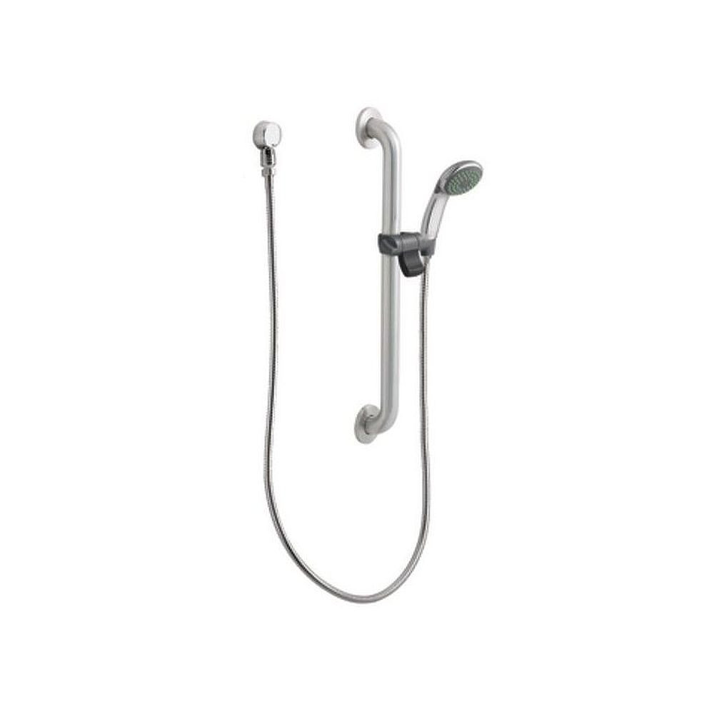 Moen 52124GBM25 Single Function Hand Shower Package with Hose and Slide Bar Included in Chrome/Stainless