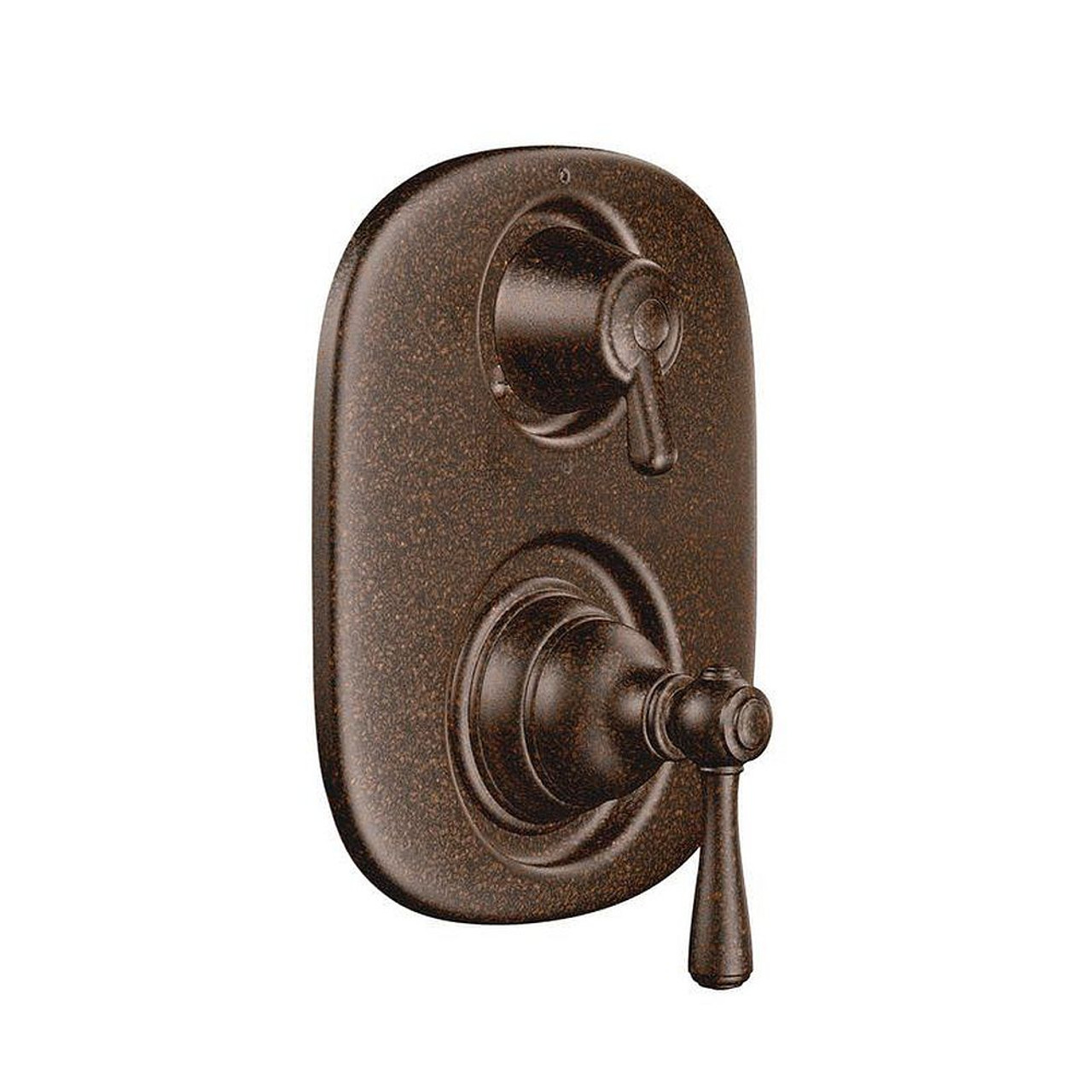 Double Handle Moentrol Pressure Balanced with Volume Control Moentrol and Integrated Diverter Valve Trim (Less Valve) in Oil Rubbed Bronze