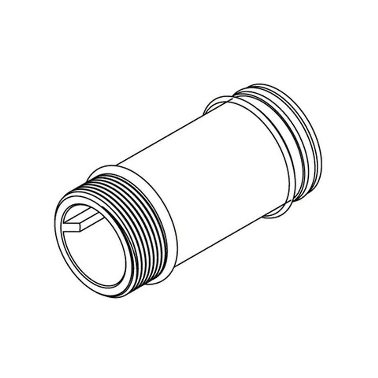 6in Extension Nipple in Chrome