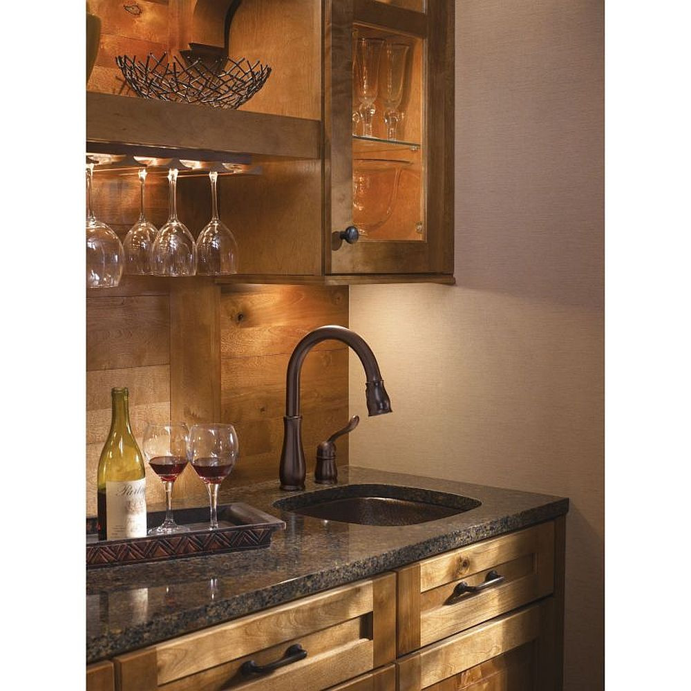 Delta 9978-RB-DST Leland Single Handle Pull-Down Bar/Prep Faucet in Venetian Bronze