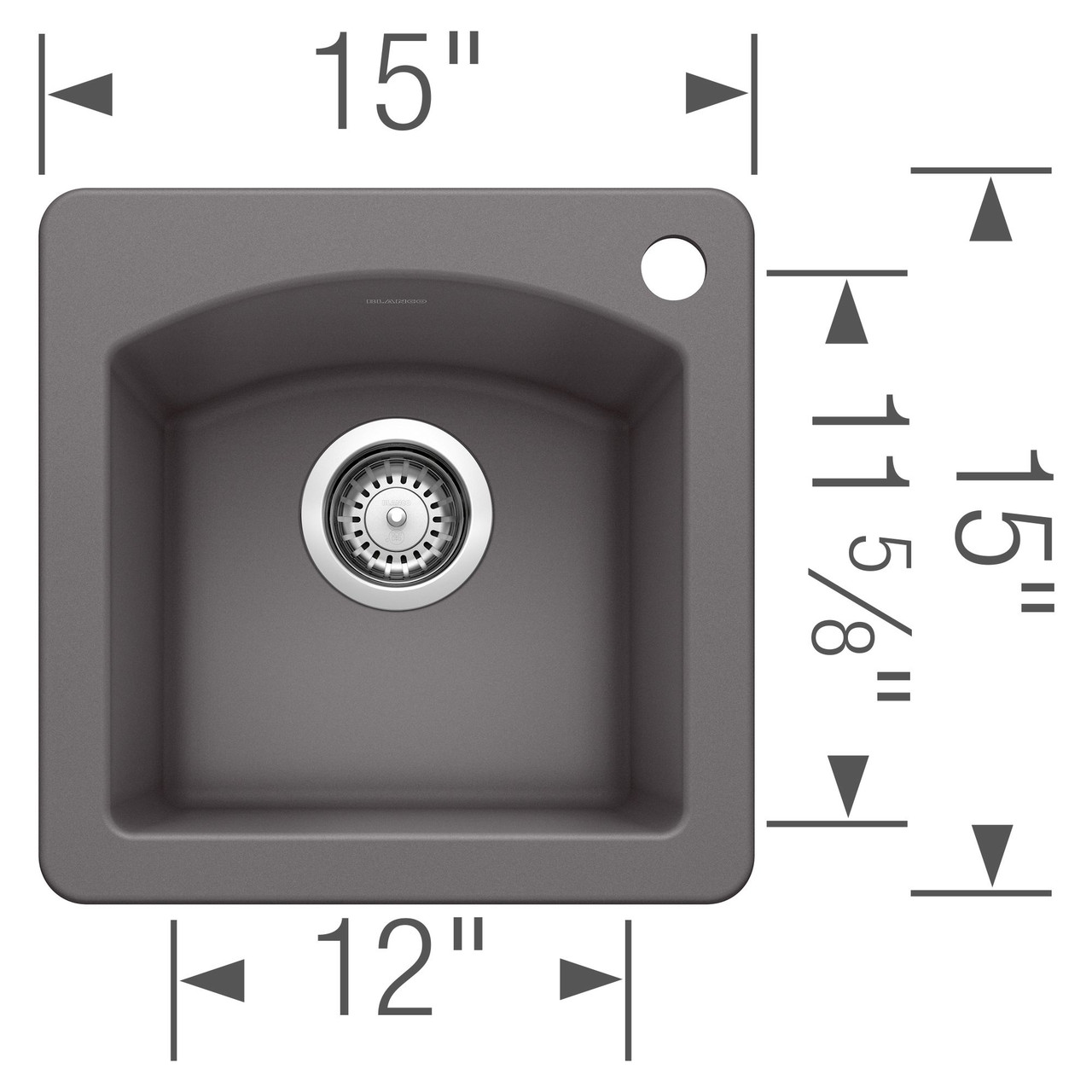 Blanco 441477 Bar Sink in Cinder