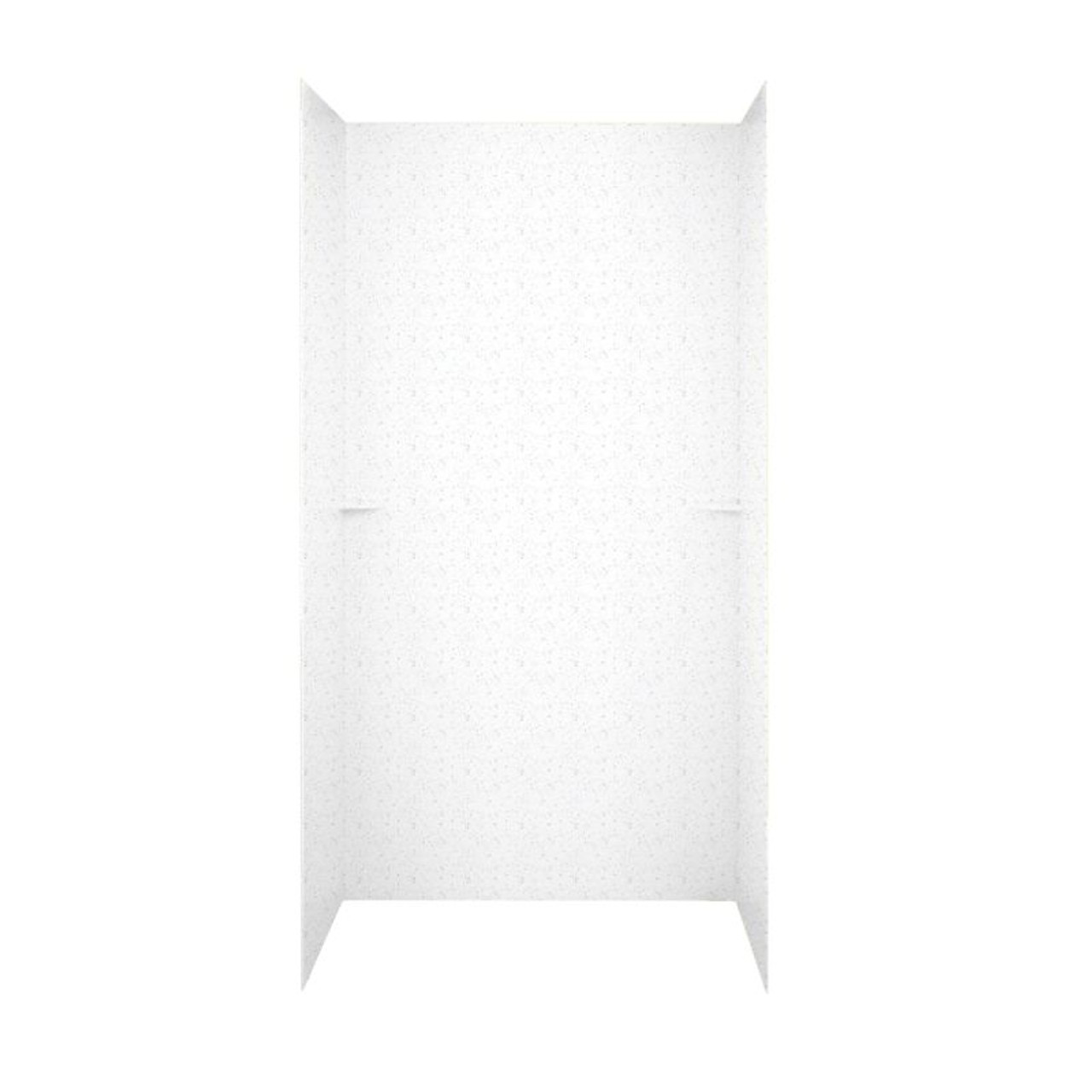 36-in D x 48-in W x 72-in H Solid Surface Shower Wall Surround in Arctic Granite