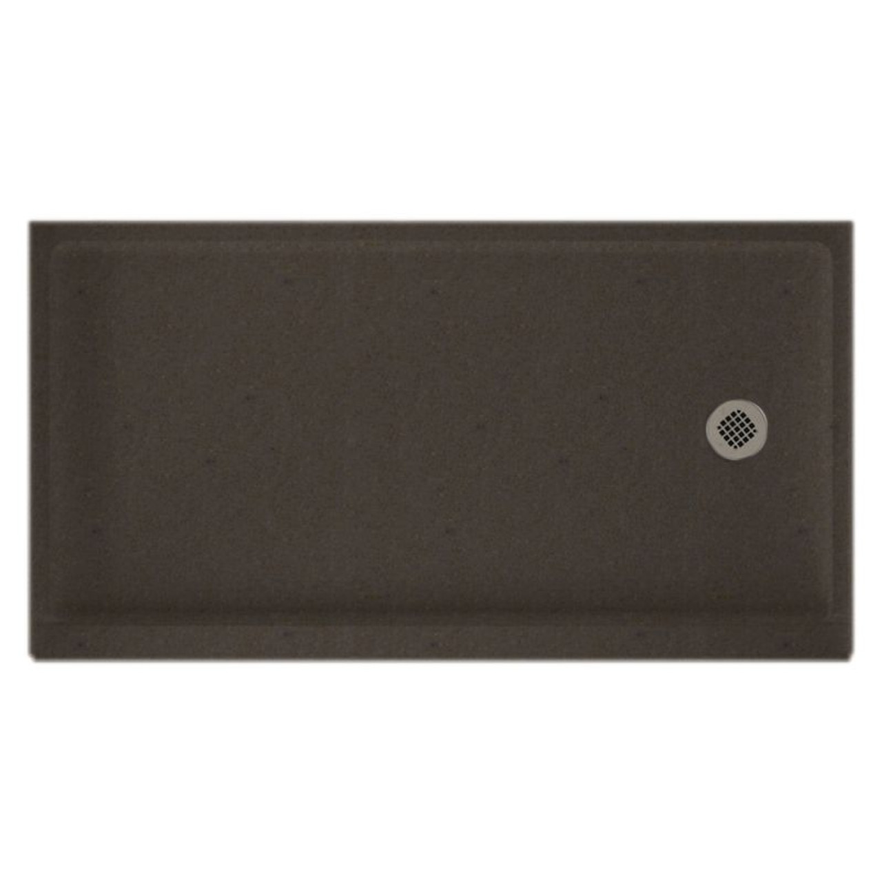32-in D x 60-in W x 4.3125-in H Solid Surface Shower Base with Right-Hand Drain in Canyon