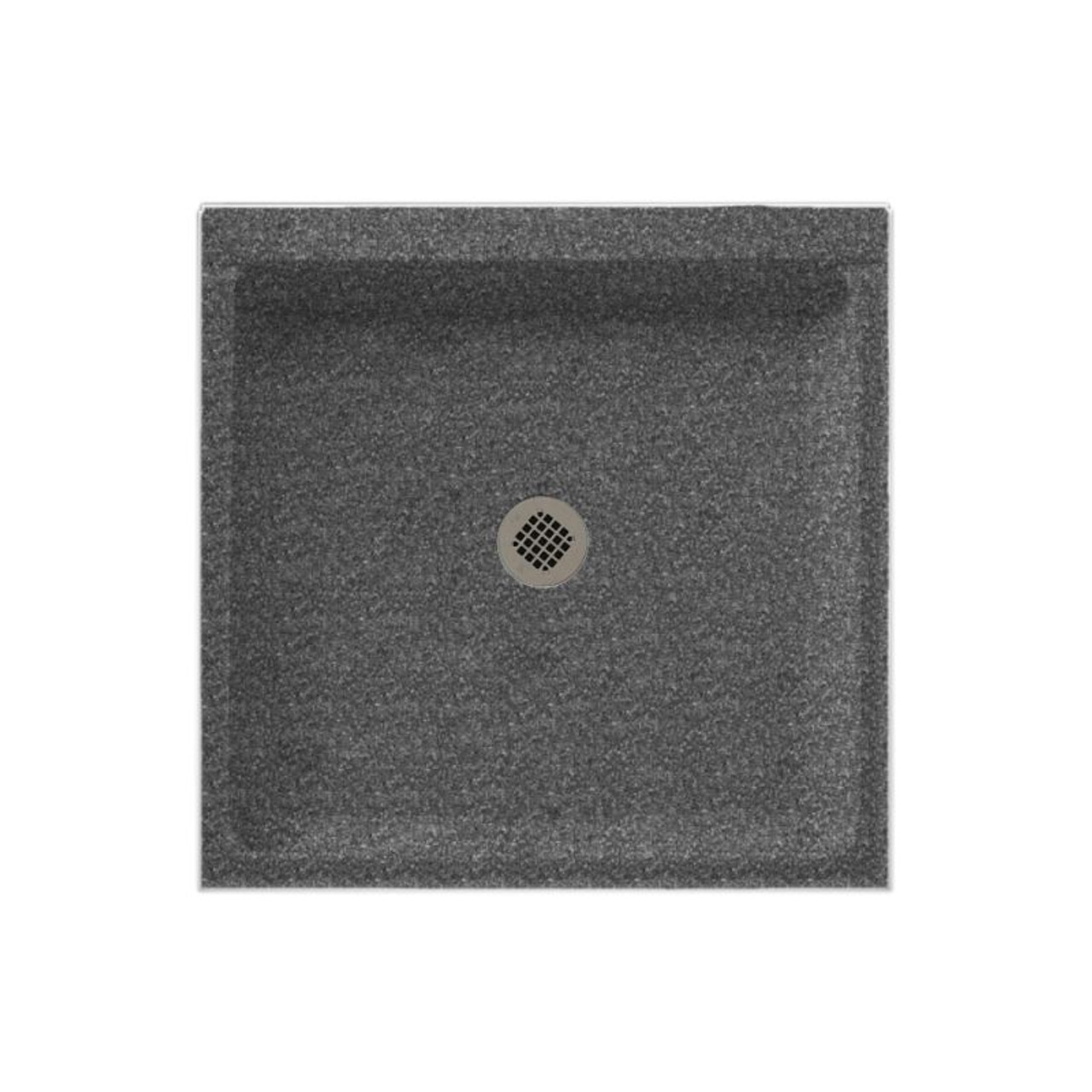 32.375-in D x 32.375-in W x 5.5-in H Solid Surface Shower Base in Night Sky