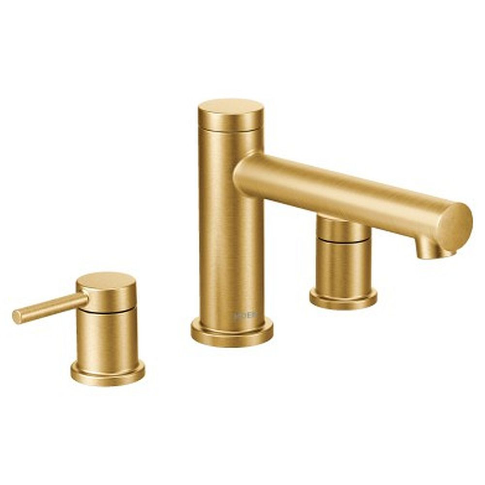 Moen T393BG Two-Handle Non Diverter Roman Tub Faucet in Brushed Gold