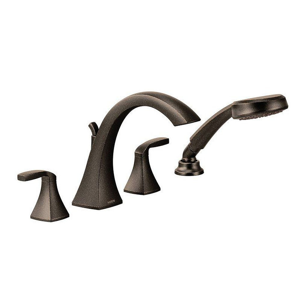 Moen T694ORB Deck Mounted Tub Filler with Hand Shower in Oil Rubbed Bronze