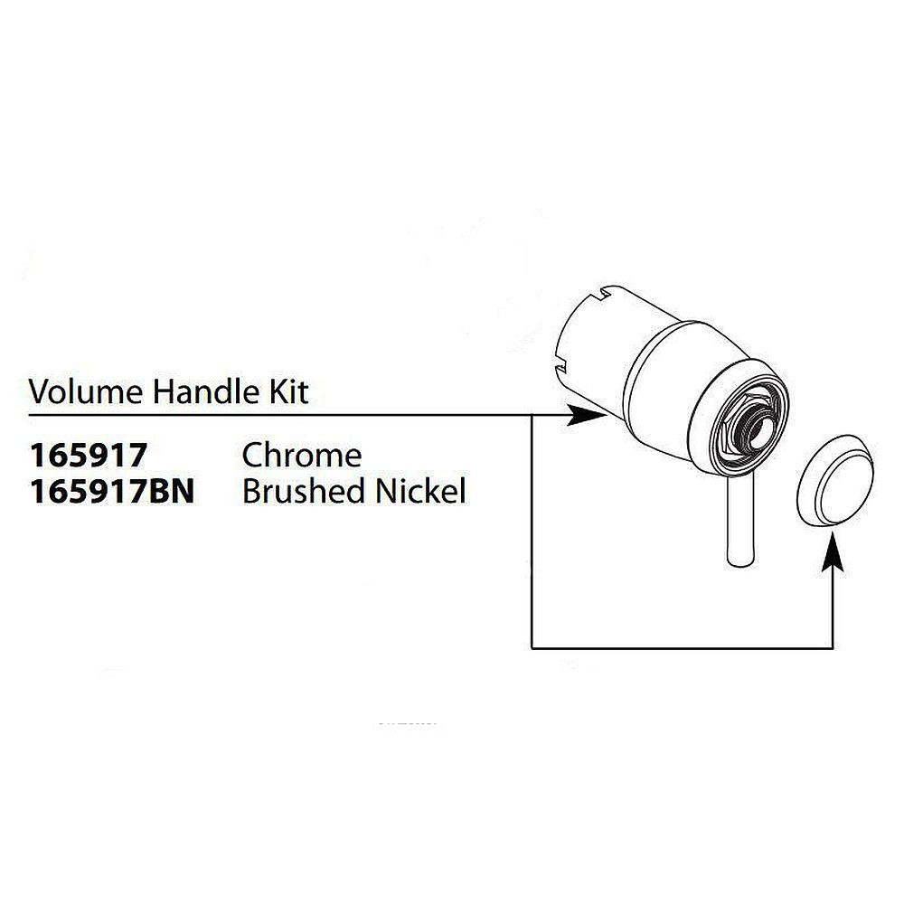 Replacement Handle Kit for Volume Control Moentrol Valve Trim in Chrome