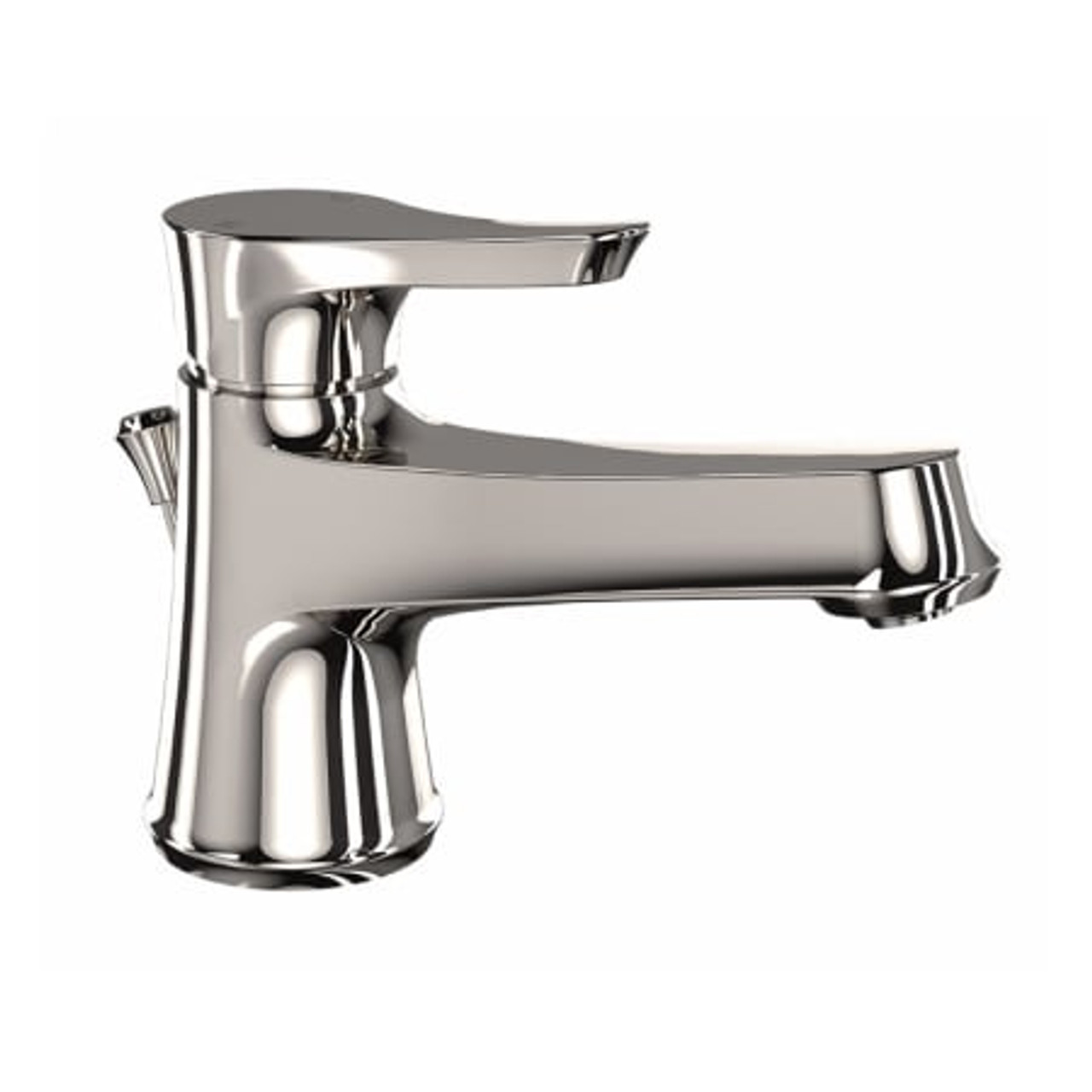 Short Single-Handle Bathroom Faucet in Polished Nickel