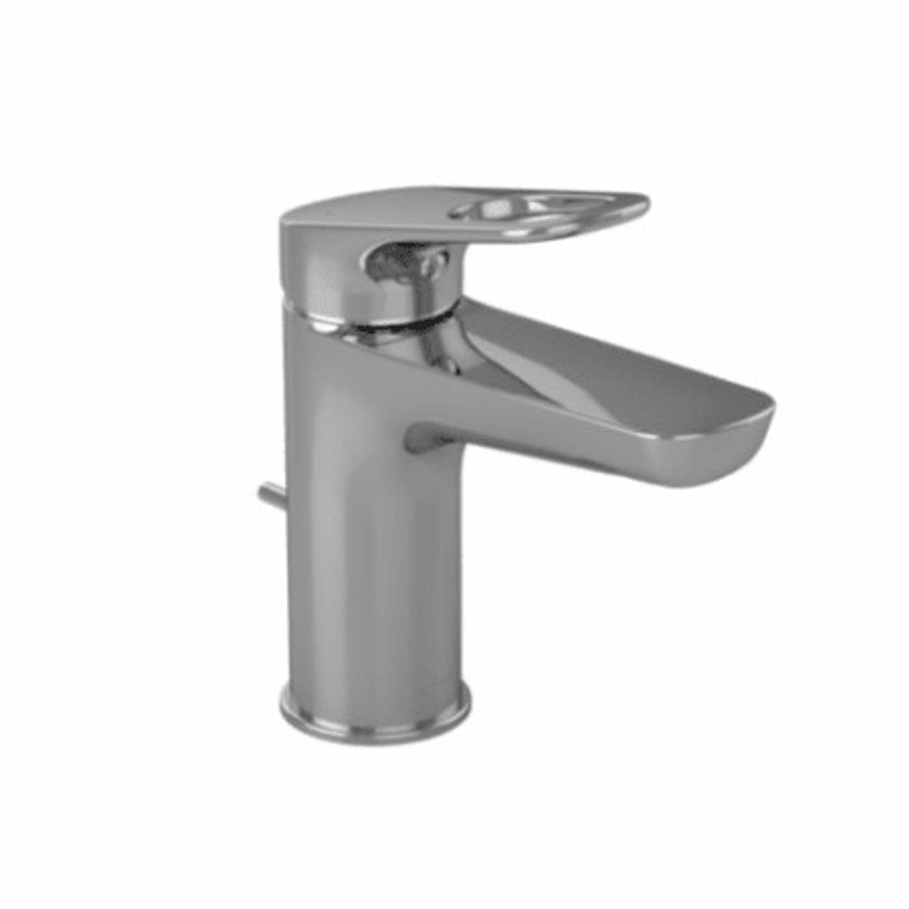 Short Single-Handle Bathroom Faucet in Polished Chrome