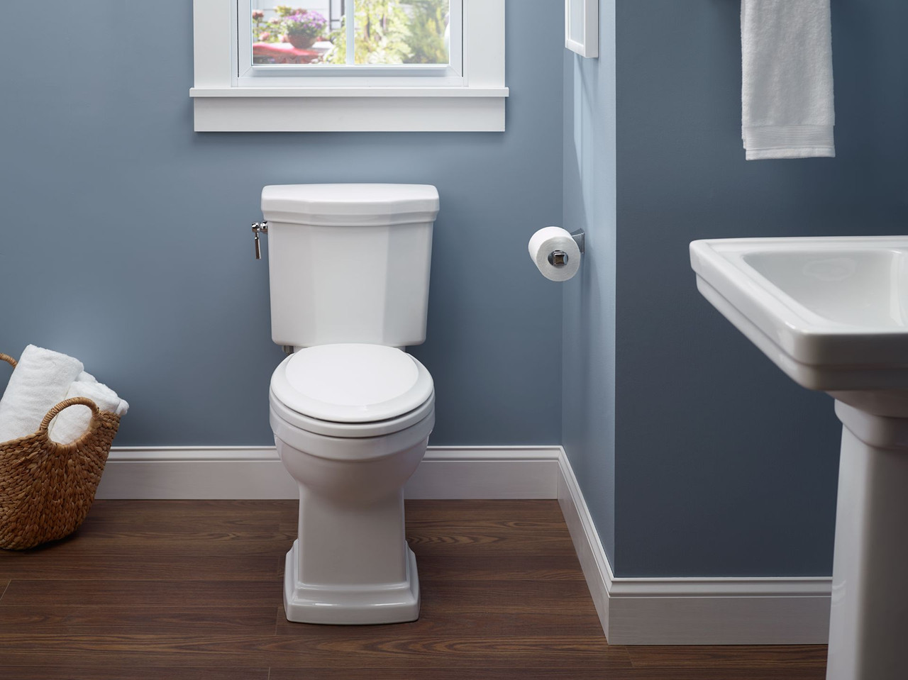 1.28 GPF Two-Piece Elongated Toilet in Cotton