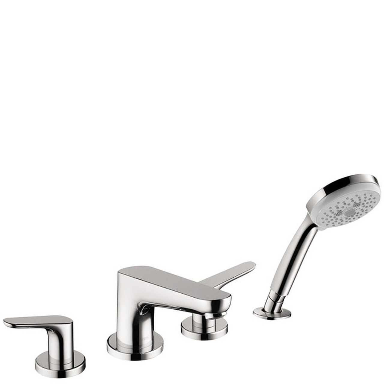 Hansgrohe 04766000 Focus 4-Hole Roman Tub Set Trim with 1.8 GPM Handshower, In Chrome