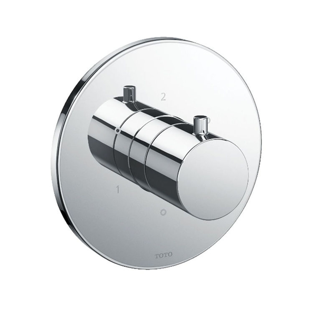 Round Two-way Diverter Trim in Polished Chrome