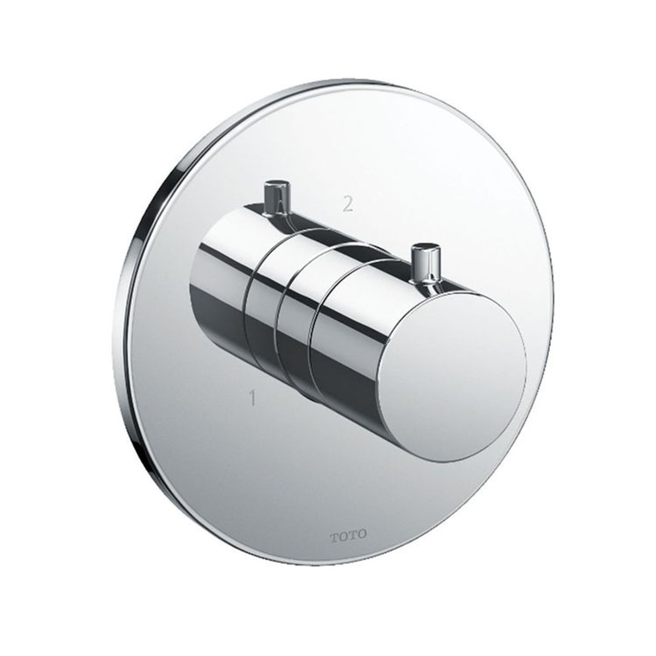 Round Three-way Diverter Trim in Polished Chrome