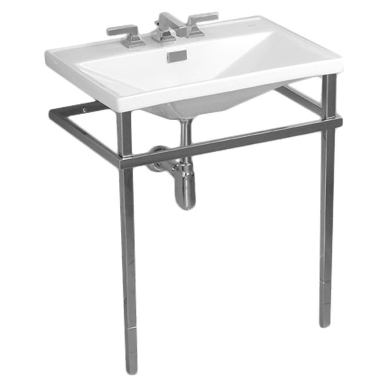 Metal Lavatory Console in Chrome