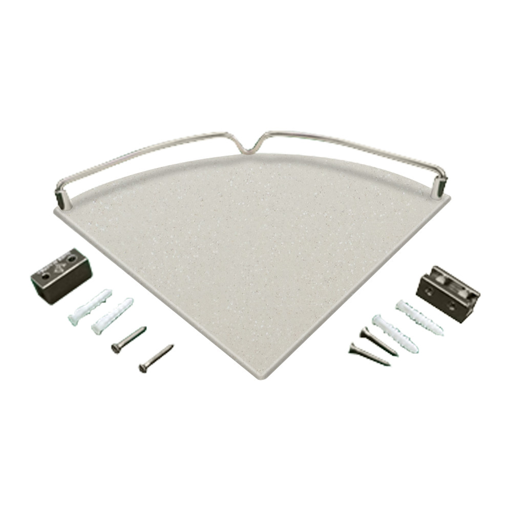 10-in x 10-in Corner Shelf, in Cashew