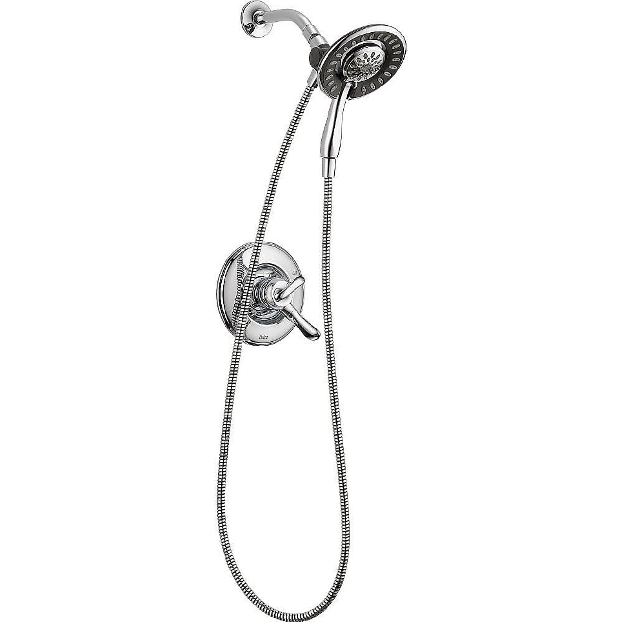 Dual Function Pressure Balanced Shower Trim with Integrated Volumn Control Less Rough-in in Polished Chrome