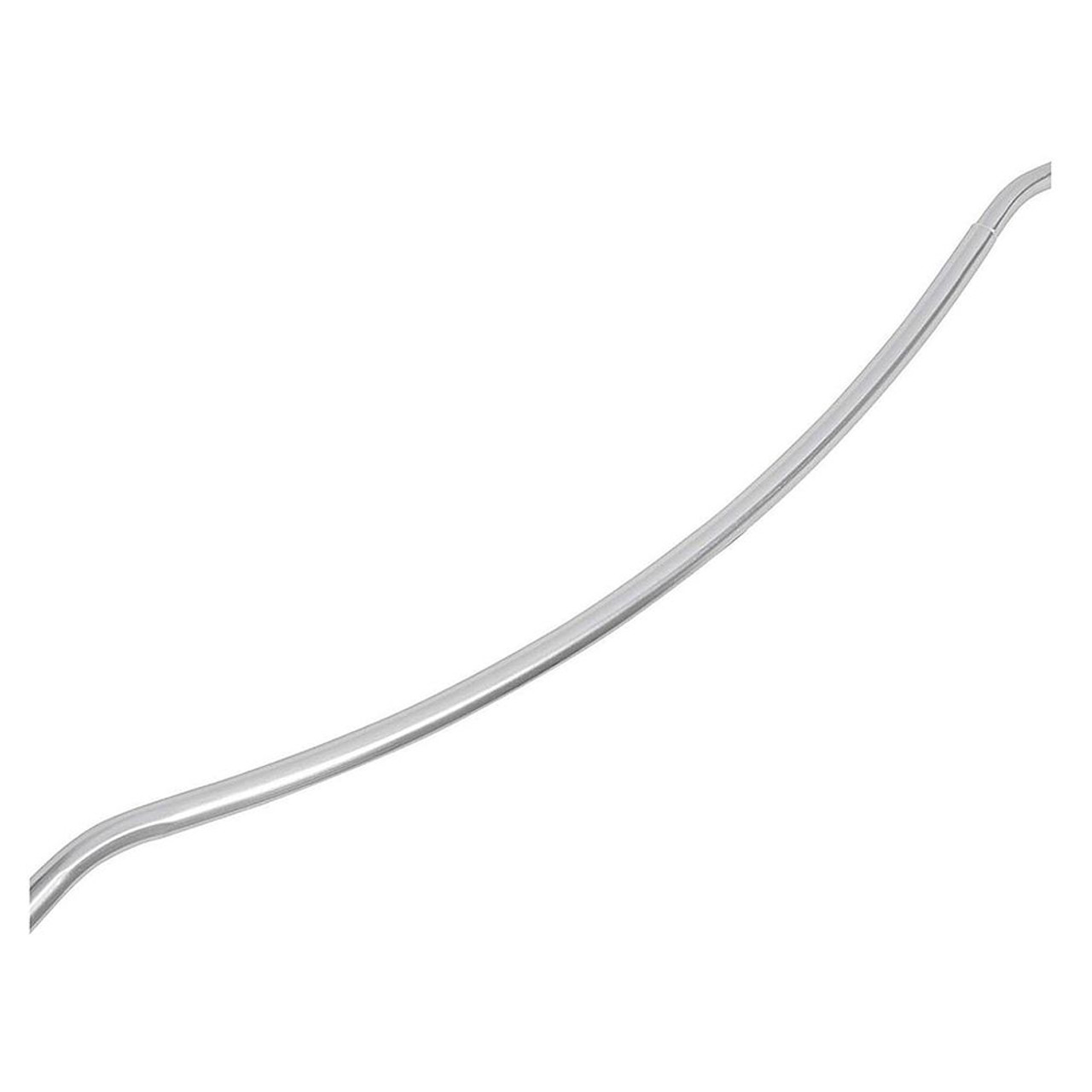Curved Shower Rod in Brushed Stainless Steel