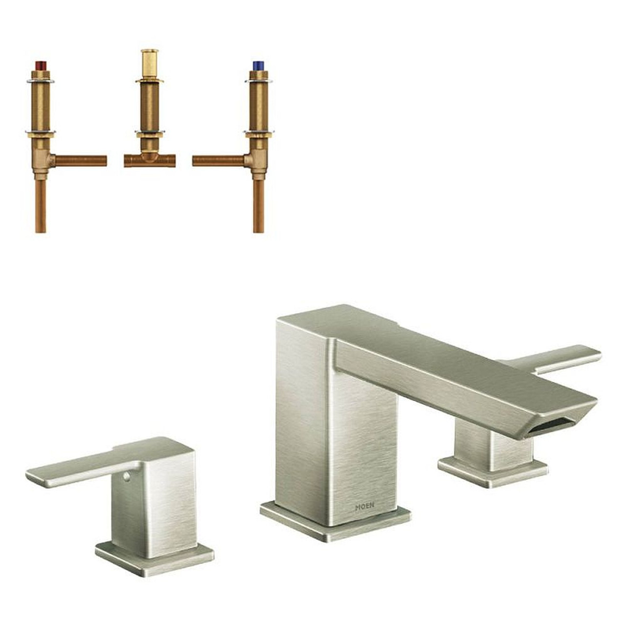9-Inch Roman Tub Faucet in Brushed Nickel