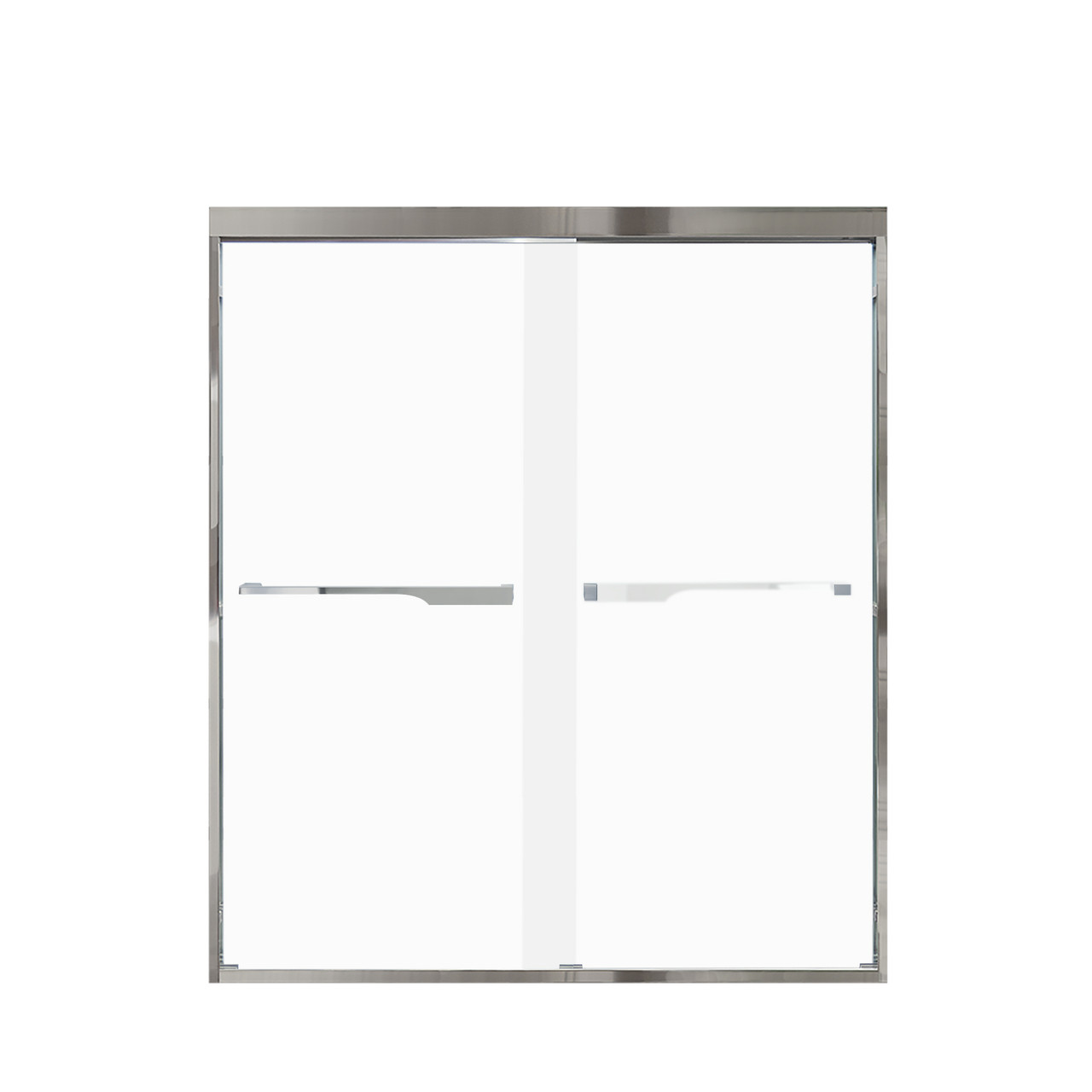 Transolid FBPT607008F-J-PC Frederick 57.75-59 in. W x 70 in. H Semi-Frameless Bypass Shower Door in Polished Chrome with Frosted Glass 