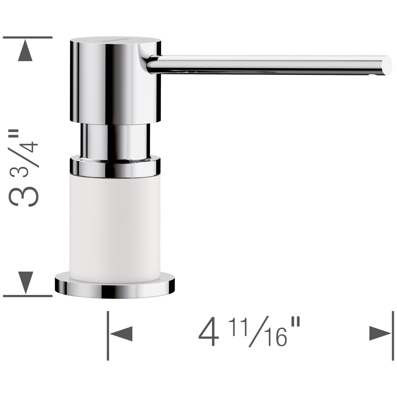 Blanco 402307 Lato Soap Dispenser in Chrome/White