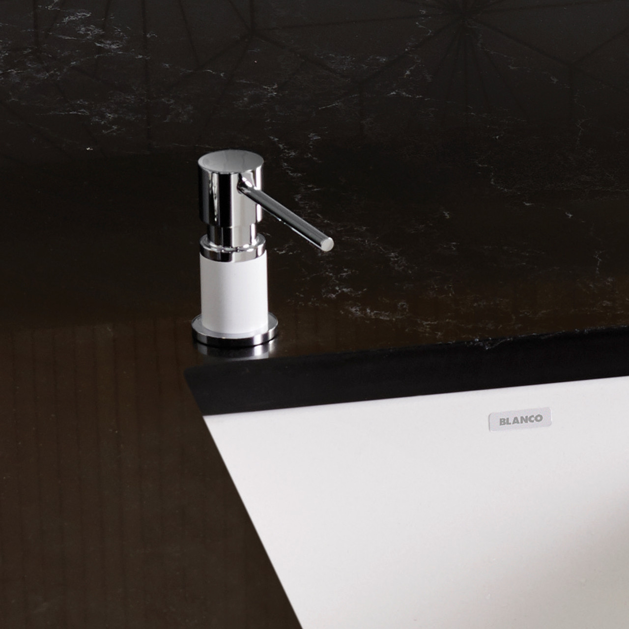 Blanco 402307 Lato Soap Dispenser in Chrome/White