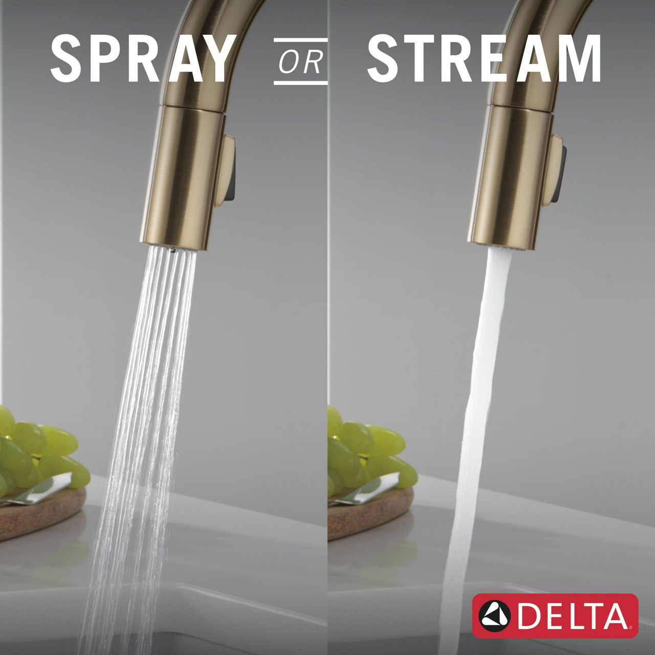 Delta 9159TL-CZ-DST Trinsic 11.38-in x 4.19-in x 16.19-in Touch2O Kitchen Faucet with Touchless Technology, Champagne Bronze