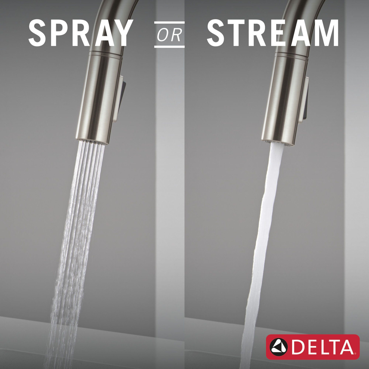 Delta 19867LF-SS Nicoli 11.06-in x 10.75-in x 17.06-in Single-Handle Pull-Down Kitchen Faucet, Stainless