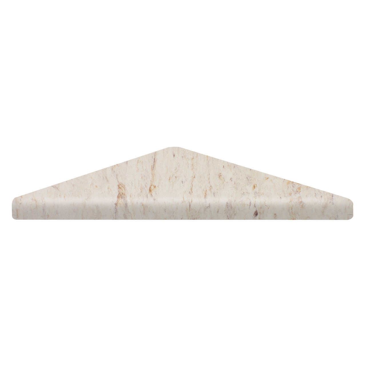 9-in x 9-in Solid Surface Corner Shelf, in Biscotti Marble