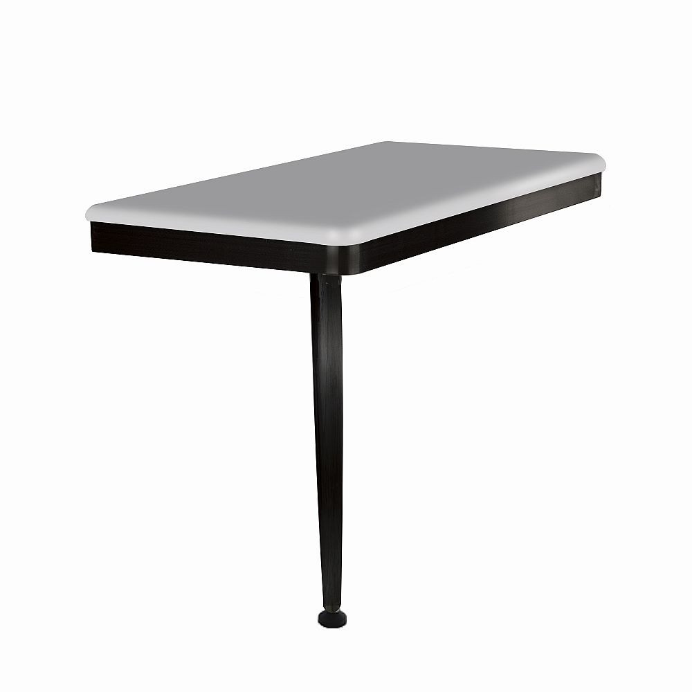 Transolid SSSL2412L-MB39 24in x 12in Left-Hand Shower Seat with PVD Coated Matte Black Frame and Leg