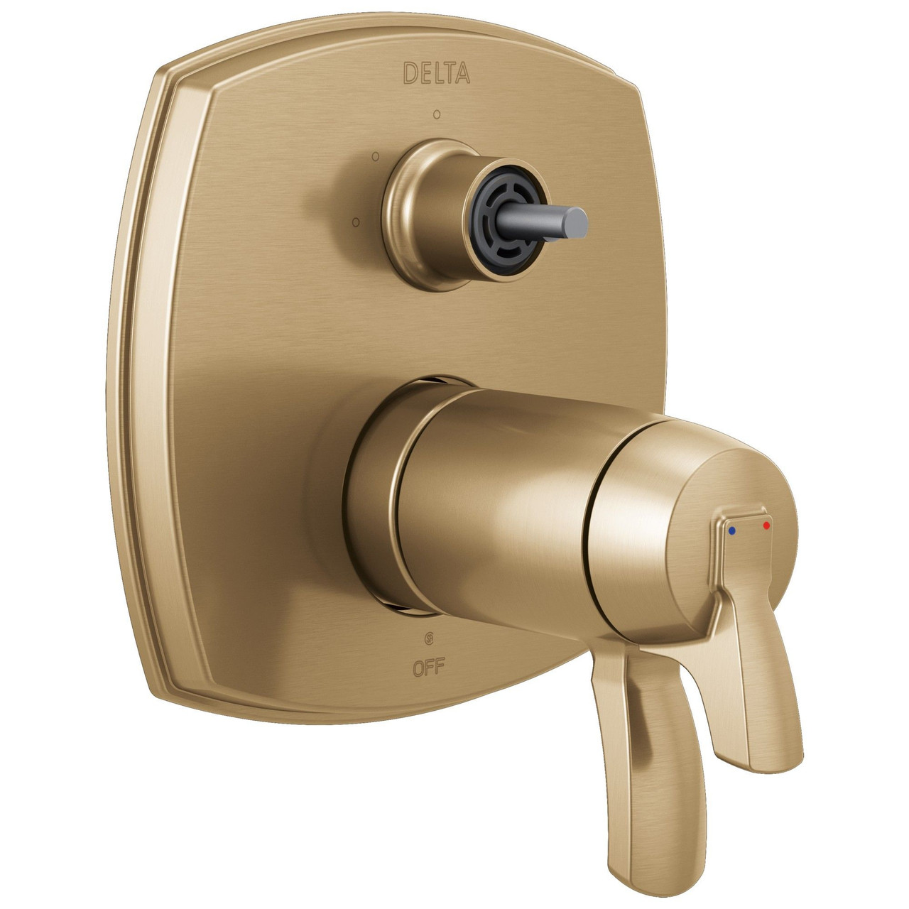 Delta T27T876-CZLHP Stryke 17 Thermostatic Integrated Diverter Trim with Three Function Diverter Less Diverter Handle, Champagne Bronze