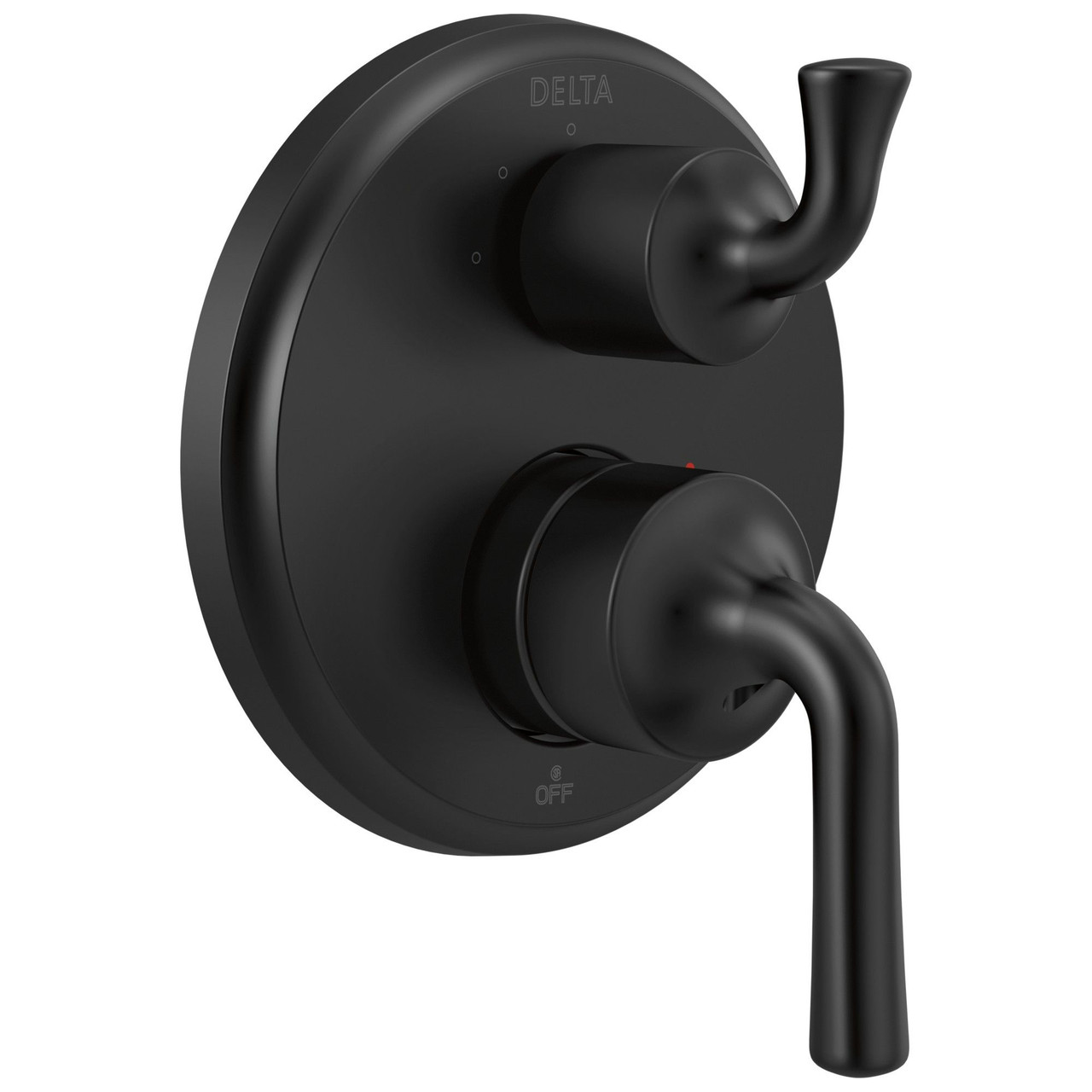 Delta T24833-BL Kayra Two-Handle Monitor 14 Series Valve Trim with 3-Setting Integrated Diverter, Matte Black