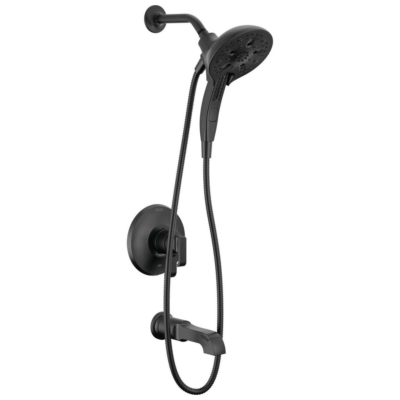 Delta T17489-BL Tetra 17 Series Tub Shower Trim, Matte Black