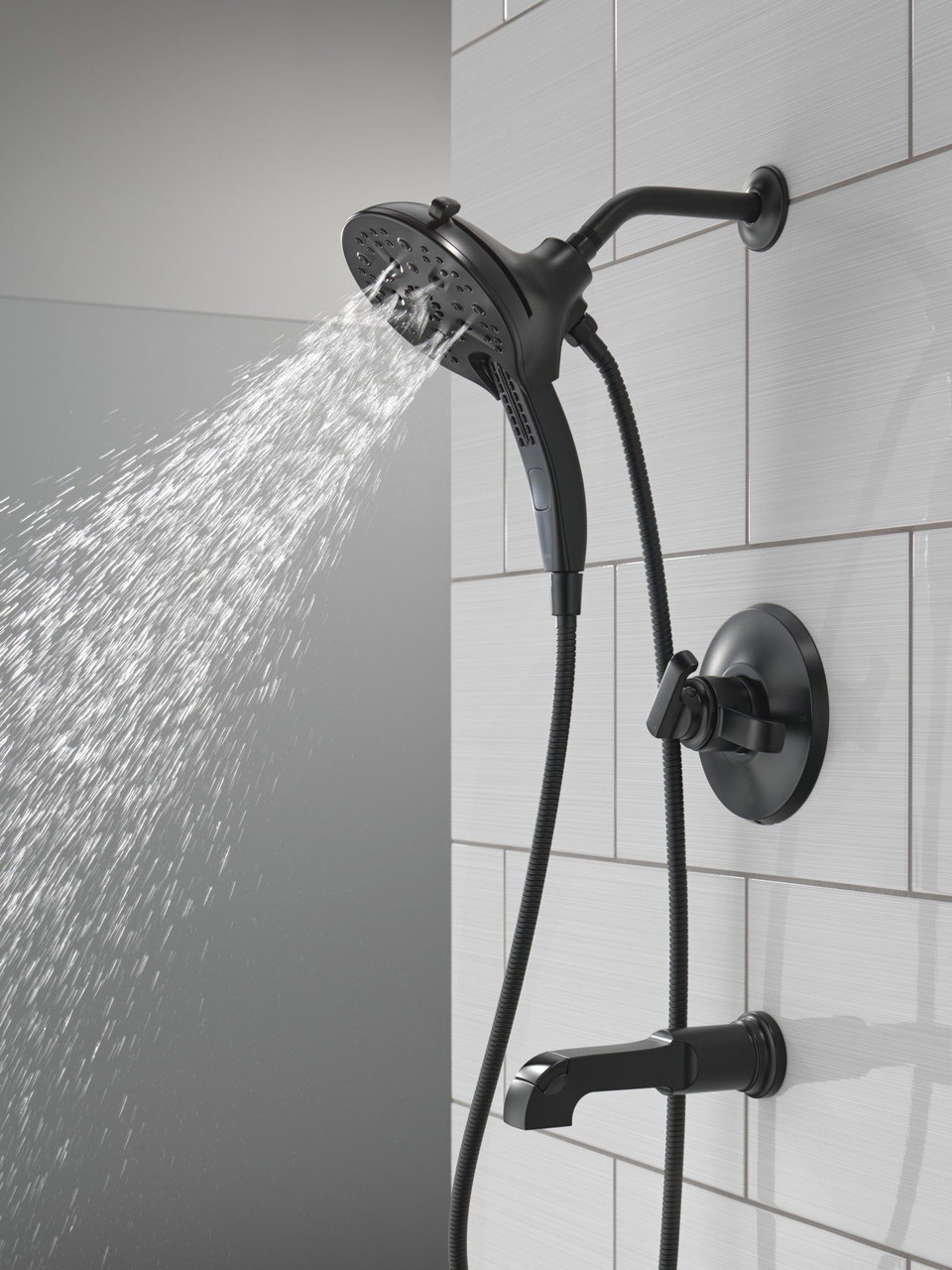 Delta T17489-BL Tetra 17 Series Tub Shower Trim, Matte Black