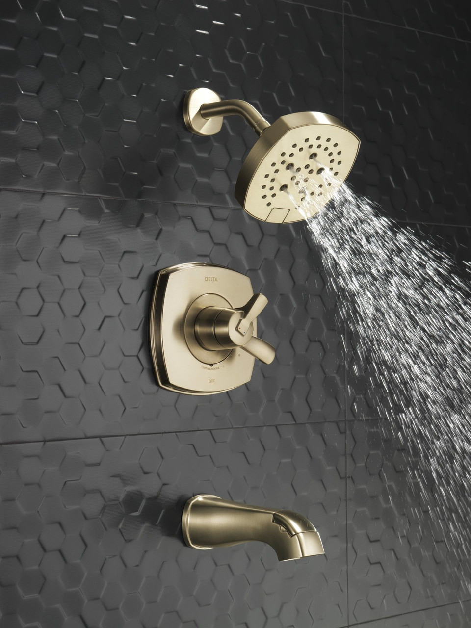 Delta T17476-CZ Stryke 17 Series Tub and Shower Only, Champagne Bronze