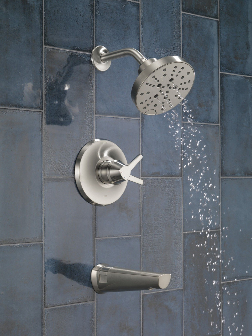 Delta T17472-SS-PR Galeon 17S Tub Shower Trim with H2OKinetic, Lumicoat Stainless