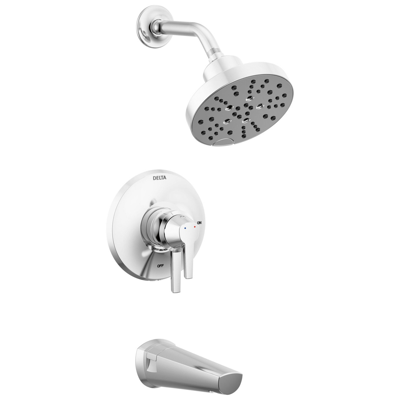 Delta T17472-PR Galeon 17S Tub Shower Trim with H2OKinetic, Lumicoat Chrome